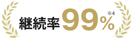 継続率 99%